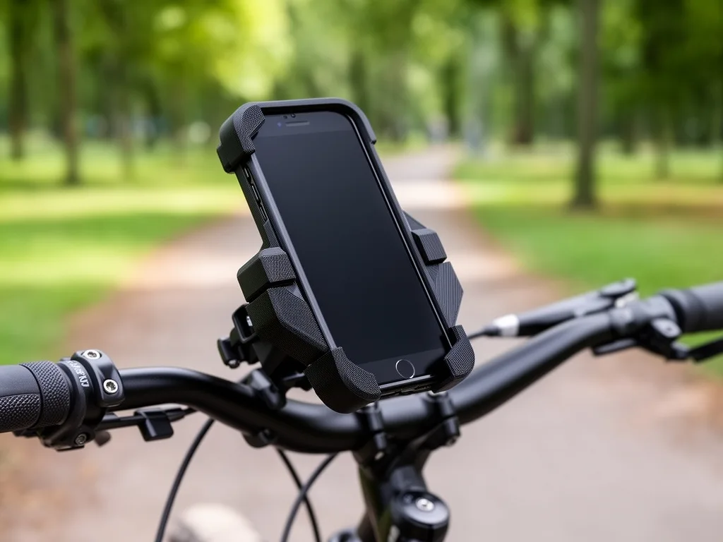 Wydrukowany w 3D uchwyt na telefon zamocowany na kierownicy roweru — dopasowany do średnicy kierownicy i modelu telefonu